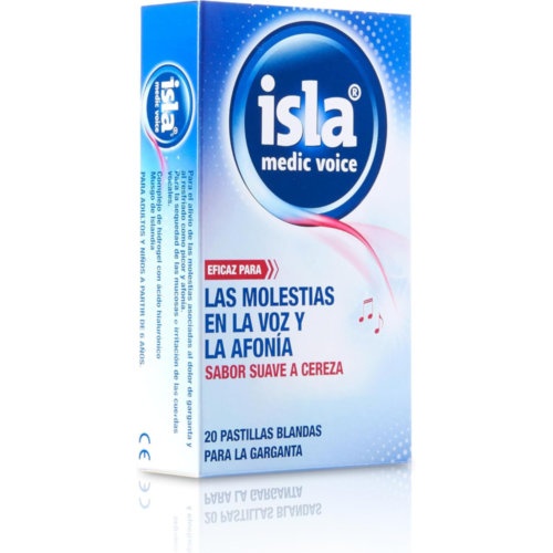 Isla medic voice  20 pastillas blandas sabor suave cereza