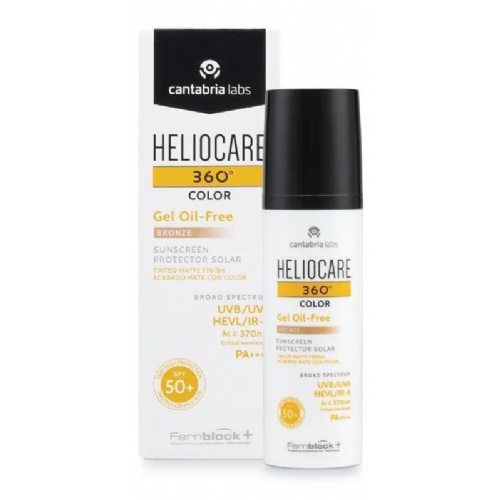 Heliocare 360Âº spf 50+ color gel oil-free protector solar 1 envase 50 ml color bronze - protector s