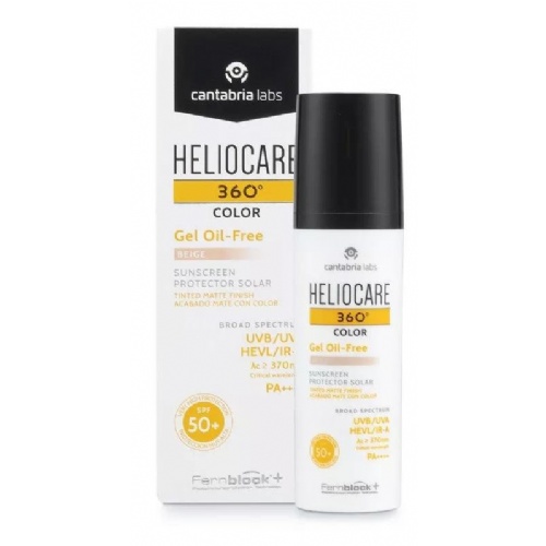 Heliocare 360Âº spf 50+ color gel oil-free protector solar 1 envase 50 ml color beige - protector so