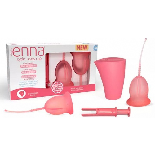 Copa menstrual enna cycle easy cup 1 unidad talla m (con aplicador) - enna cycle easy cup