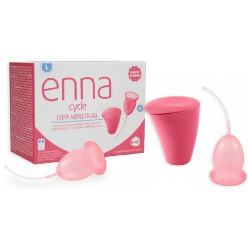 Copa menstrual enna cycle 2 unidades talla l + esterilizador