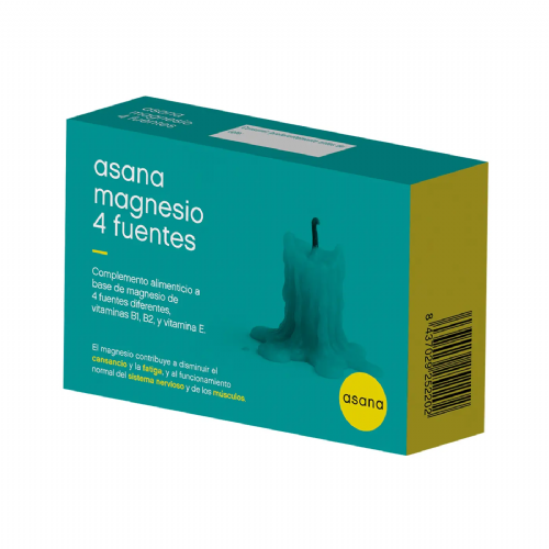 Asana magnesio 4 fuentes 30 comp
