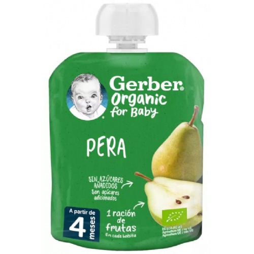 Gerber organic pouch pera  1 envase 90 g