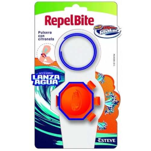 Repel bite pulsera aromatica citronela  con accesorio nerf super sooker 1 u