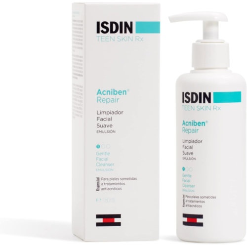 Isdin acniben repair emulsion limpiadora suave  1 frasco 180 ml - isdin teen skin rx