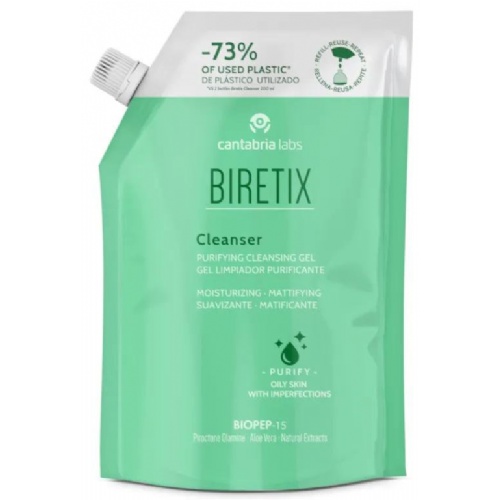 Biretix cleanser gel limpiador purificante  1 envase 400 ml refill