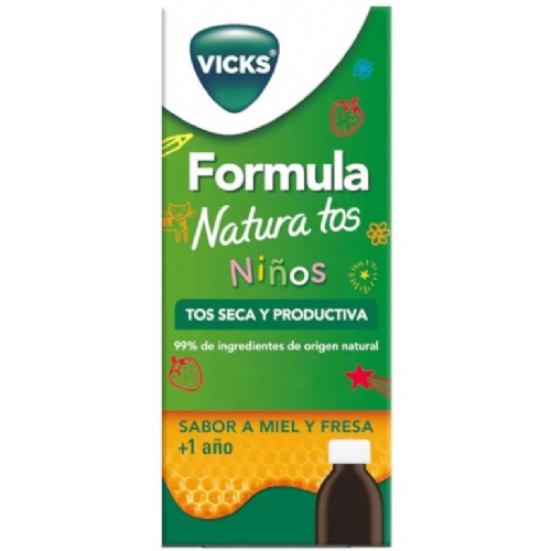 Formula natura tos niños  1 frasco 140 ml sabor miel y fresa