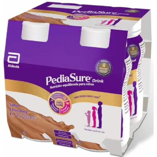 Pediasure drink  4 botellas 200 ml sabor chocolate