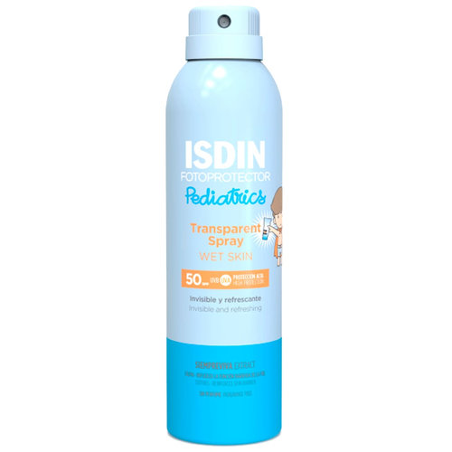 Isdin fotoprotector pediatrics transparent spray wet skin spf 50  1 envase 250 ml