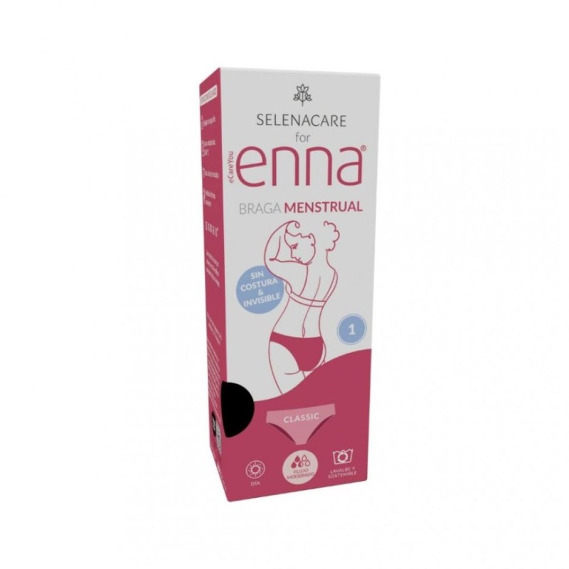 Braga menstrual enna dia 1 unidad talla 1 flujo medio color negro - enna dia