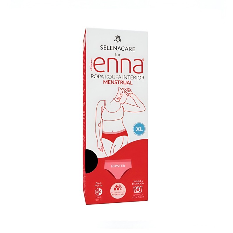 Braga menstrual enna noche 1 unidad talla xl flujo abundante color negro