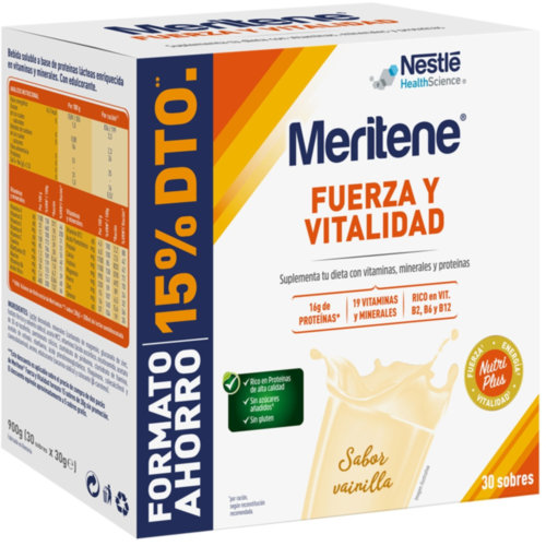 Meritene duplo vainilla 30 sobres