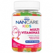 Nancare kids multivitaminas  30 gominolas sabor naranja fresa y manzana