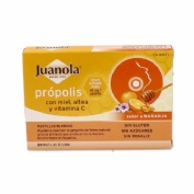 Juanola propolis miel altea y vitamina c  24 pastillas de goma sabor naranja