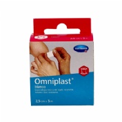 Esparadrapo hipoalergico omniplast tejido resistente 1 unidad 5 m x 2,5 cm color blanco - omniplast 