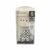 Biberon vidrio tetina fisiologica silicona bonhomia 1 unidad 120 ml talla s - bonhomia