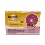 Juanola propolis miel y hiedra  24 pastillas de goma sabor frutas del bosque