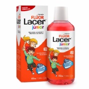 Fluor lacer junior enjuague bucal de uso diario  1 envase 500 ml sabor fresa