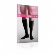 Calcetin (a-d) compresion normal farmalastic 2 unidades talla mediana color negro - farmalastic