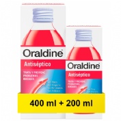 Oraldine antiseptico  1 envase 400 ml + 1 envase 200 ml pack