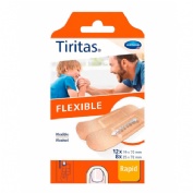 Tiritas flexible aposito adhesivo 20 unidades surtido 2 tamaños - aposito adhesivo