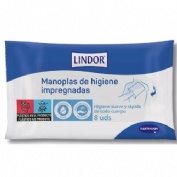 Lindor manoplas de higiene  8 manoplas