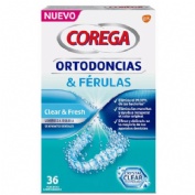 Corega ortodoncias & ferulas  36 tabletas limpiadoras
