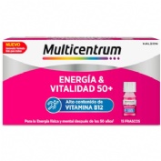 Multicentrum energia & vitalidad 50+  15 frascos 7 ml sabor frambuesa