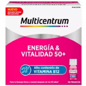 Multicentrum energia & vitalidad 50+  30 frascos 7 ml sabor frambuesa