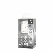 Biberon vidrio tetina fisiologica silicona suavinex sx pro selection + 0 meses 1 unidad 120 ml flujo