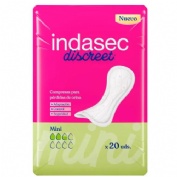 Compresa perdidas leves indasec discreet mini 22 unidades - indasec discreet