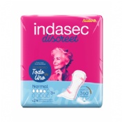 Compresa perdidas leves indasec discreet normal 24 unidades - indasec discreet