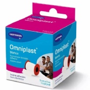 Esparadrapo hipoalergico omniplast tejido resistente 1 unidad 5 m x 5 cm color blanco - omniplast te