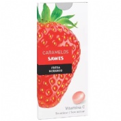 Sawes caramelos blister sin azucar  1 envase 22 g sabor fresa
