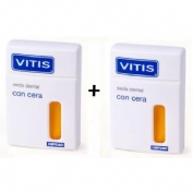 Vitis seda dental con cera  50 m 2 unidades duplo