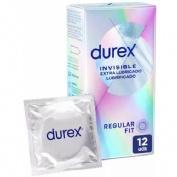 Durex invisible extra fino extra lubricado preservativos 12 unidades - preservativos
