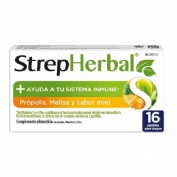 Strepherbal  16 pastillas para chupar sabor propolis melisa miel