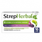 Strepherbal  16 pastillas para chupar sabor sauco y equinacea