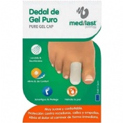 Dedal de gel puro medilast 1 unidad talla l color blanco - medilast forrado de gel puro