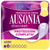 Absorbente incontinencia orina muy ligera ausonia discreet mini 24 unidades