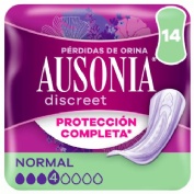 Absorbente incontinencia orina muy ligera ausonia discreet normal 14 unidades