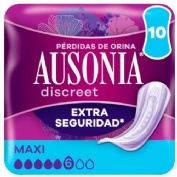 Absorbente incontinencia orina muy ligera ausonia discreet maxi 10 unidades - ausonia discreet maxi