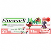 Fluocaril junior 6-12 años  2 envases 75 ml frutos rojos